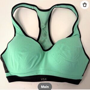 Victoria’s Secret VSX Sport Bra 34D Mint Green Padded Underwire Racerback
